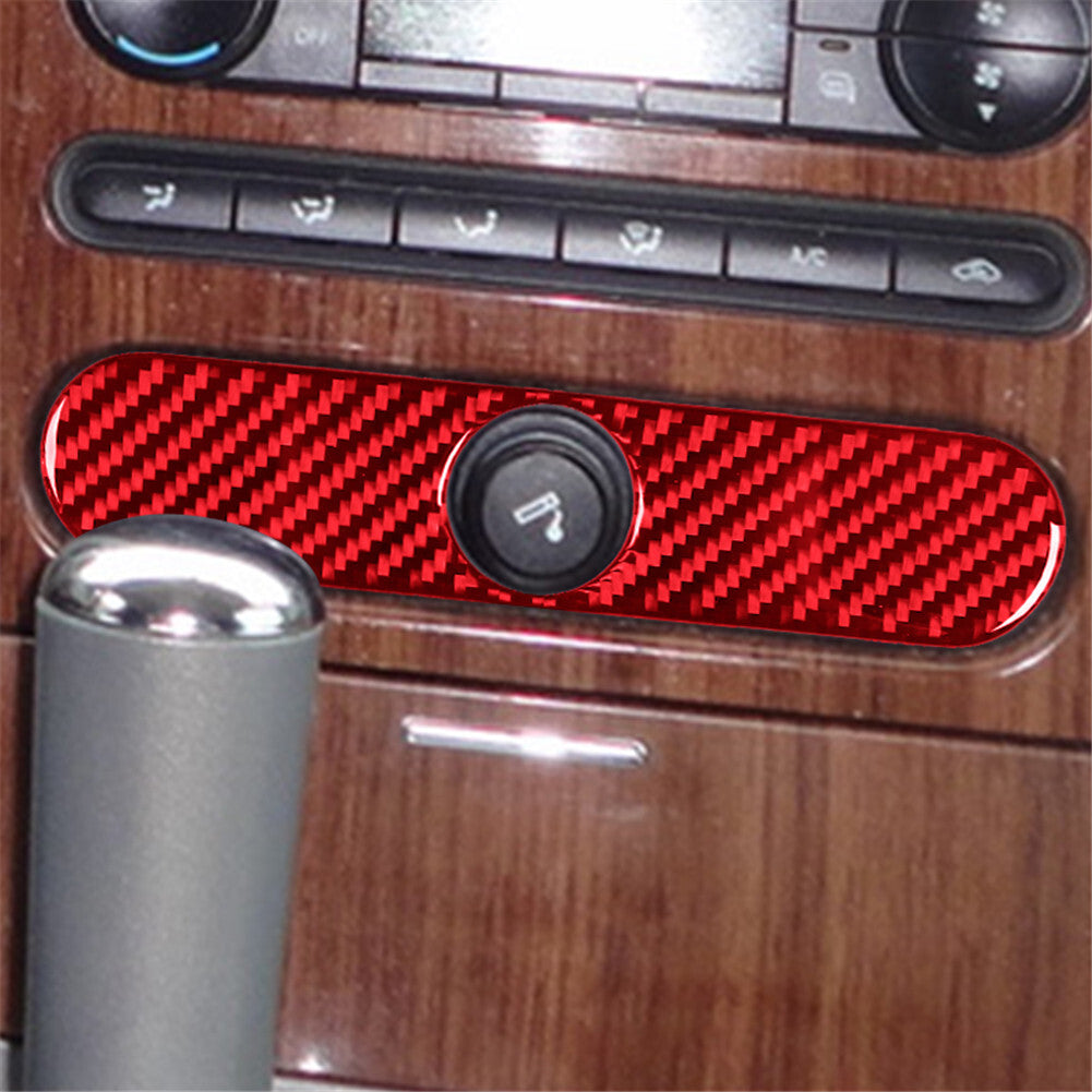 Carbon Fiber Interior Cigarette Lighter Cover Trim for Ford F-150 FX4 04-08 Red
