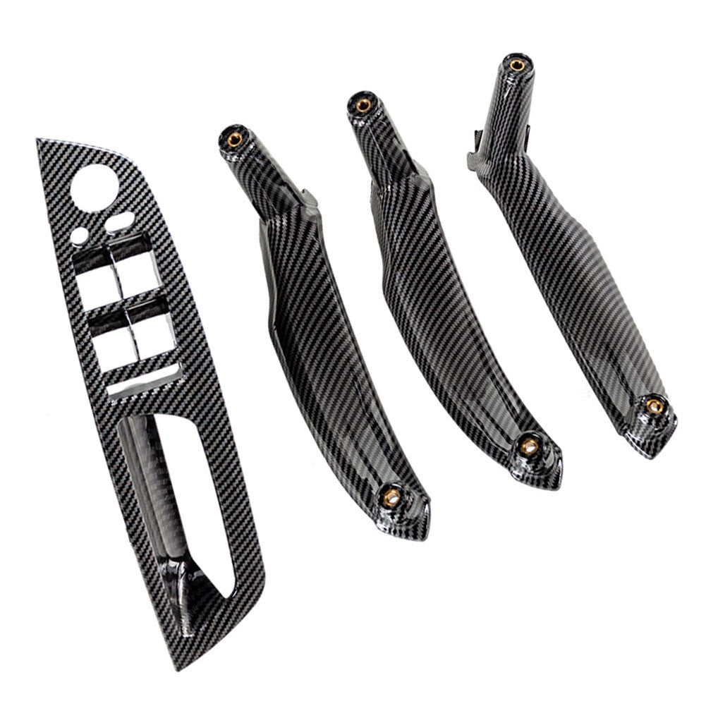 4PCS Inner Interior Door Pull Handle Trim Cover for BMW X5 E70 X6 E71 E72 LHD