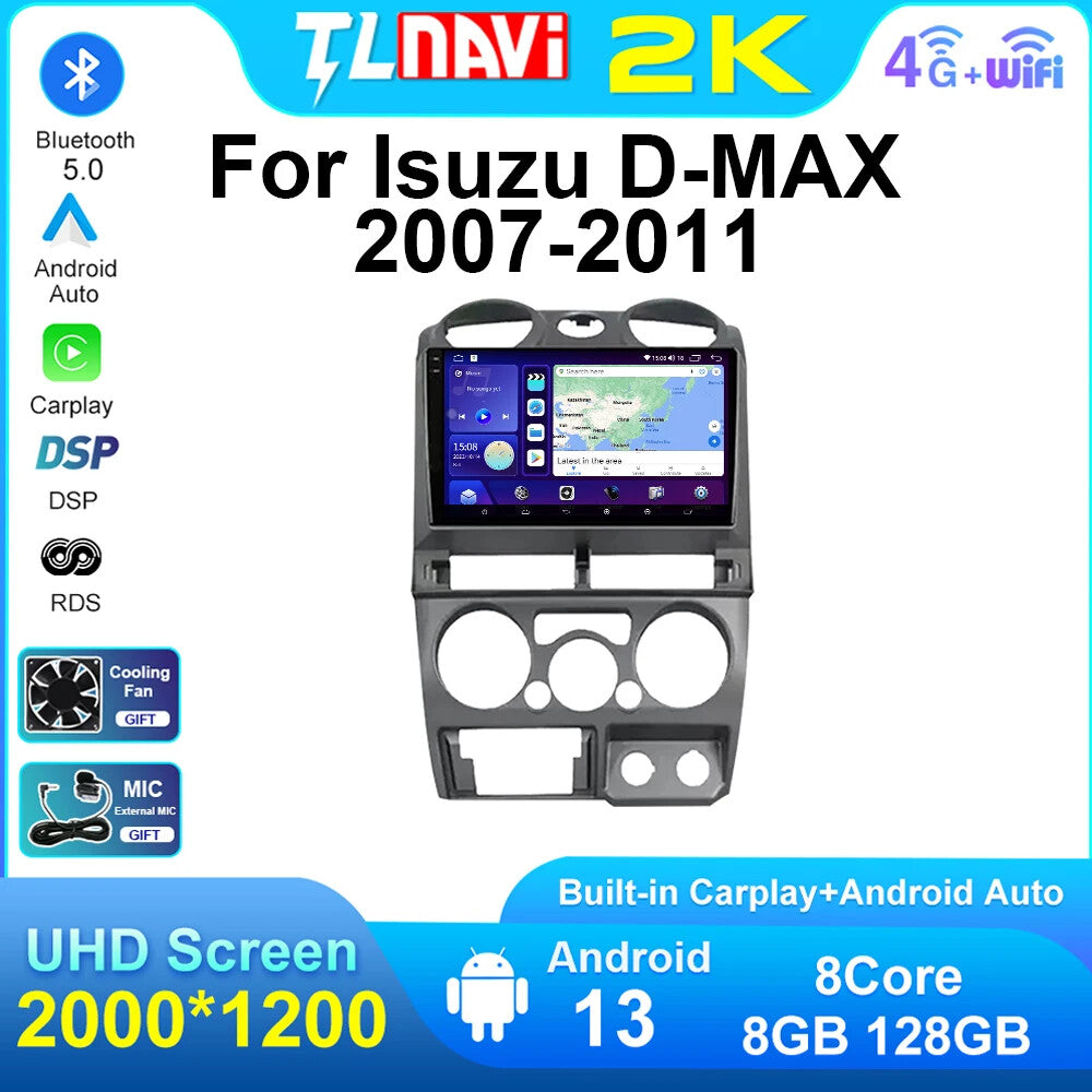 for Isuzu D-MAX 2007-2011 Car Radio Carplay GPS Stereo Multimedia Player Screen