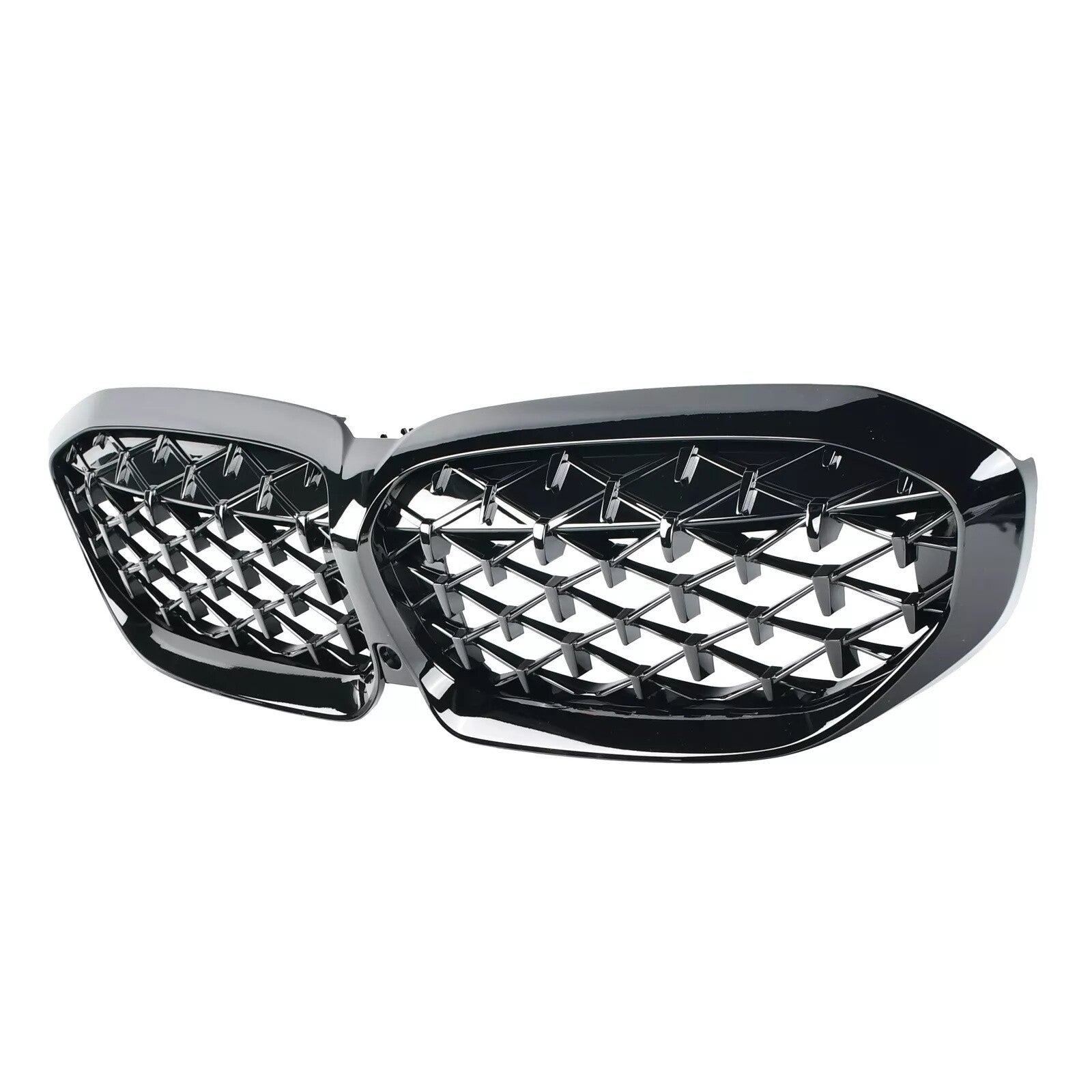 For 2019-2022 for BMW G20 330i M340i Front Kidney Diamond Grille Glossy Black Grill