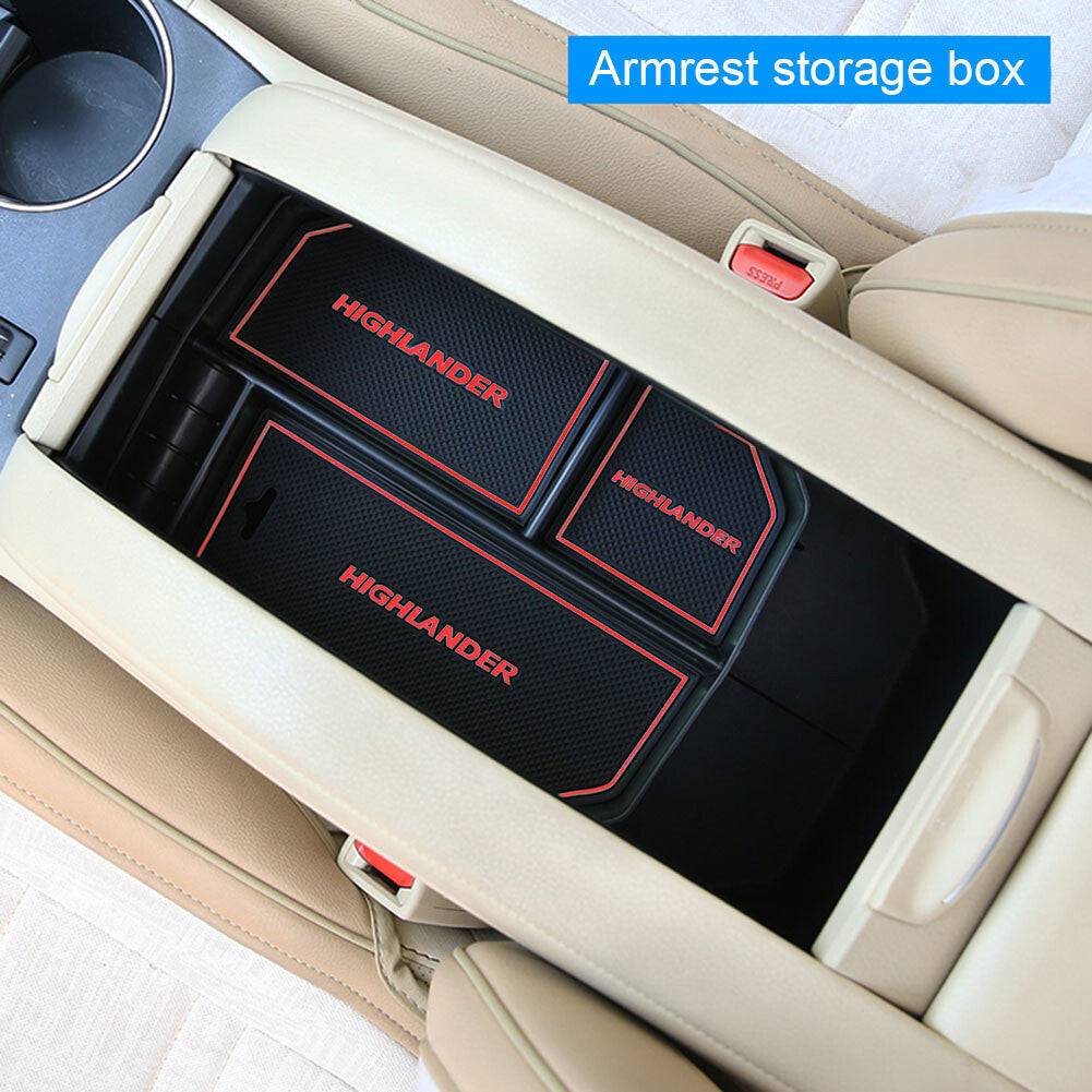 For Highlander 2015-2020 Car Center Console Armrest Box Glove Storage Box