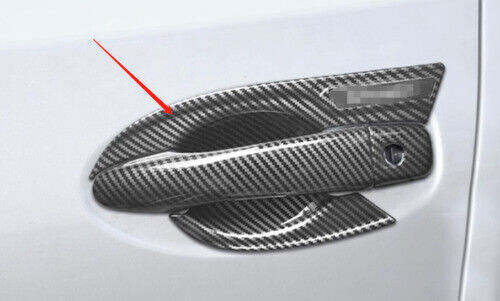 for Toyota RAV4 2013-2018 Carbon Fiber ABS Car Exterior Door Bowl Cover Trim Set