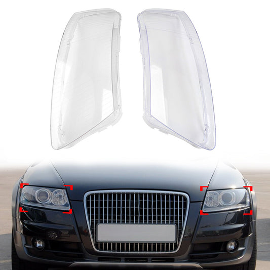 Headlight Headlamp Clear Lens Cover Shade Shell for Audi A6 C6 2006-2011