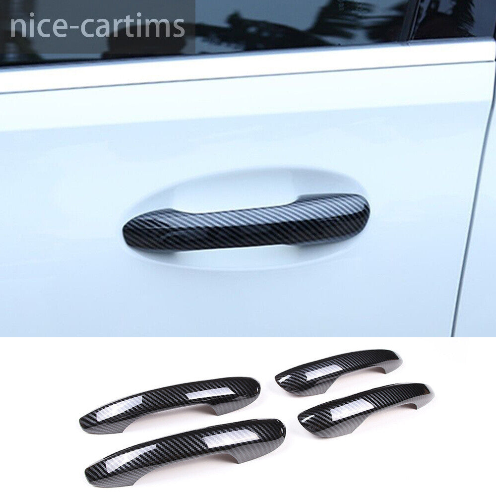 for Mercedes-Benz C Class W206 2022+ABS Carbon Fiber Side Door Handle Panel Trim