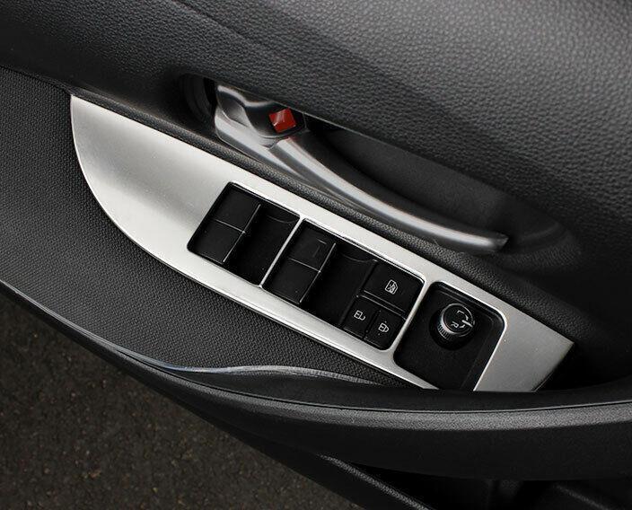 for Toyota for Corolla 2020-2023 Silver Steel Window Lift Panel Switch Cover Trim 4X