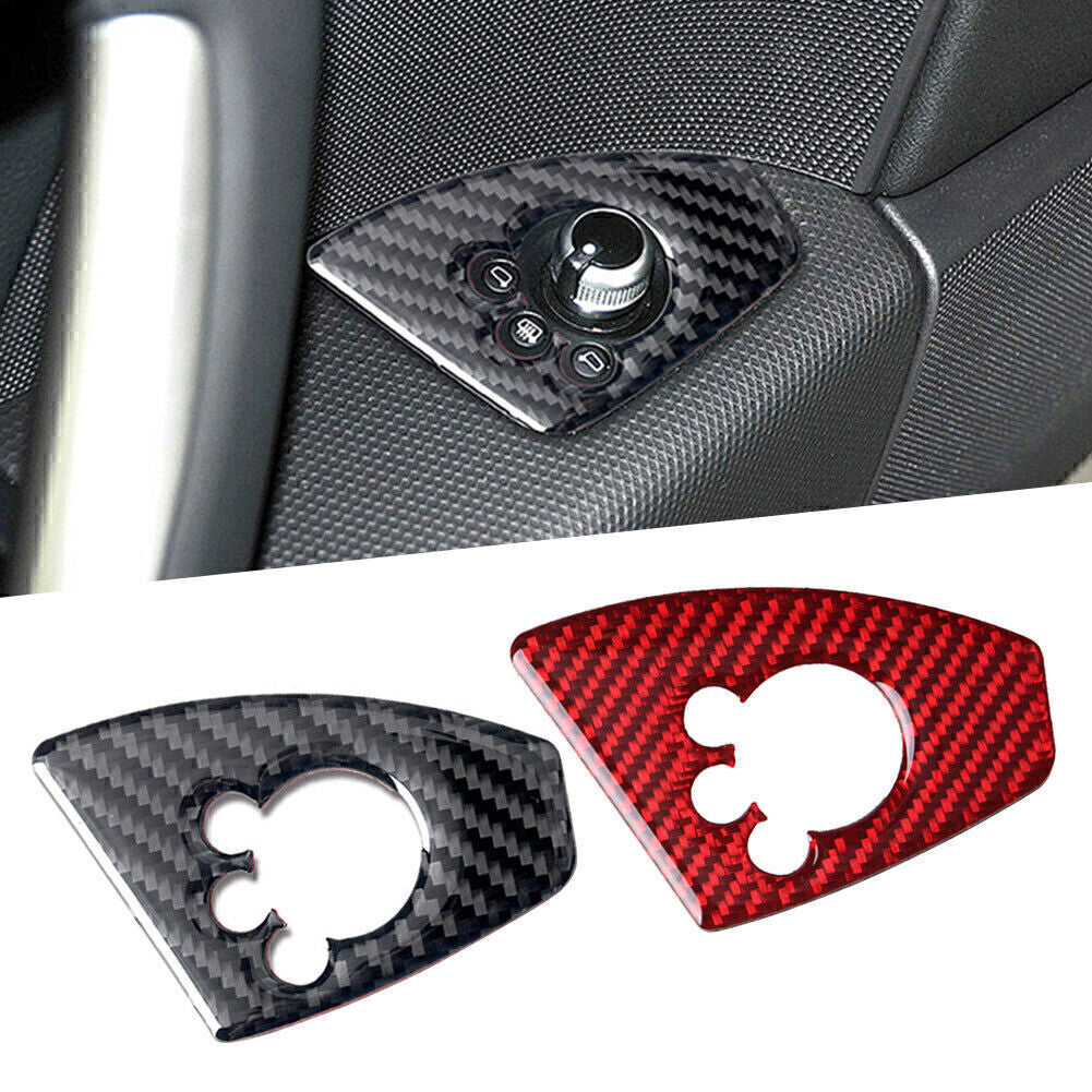 Interior Door Lock Button Cover Trim for Audi TT TTRS 2008-2014 Carbon Fiber