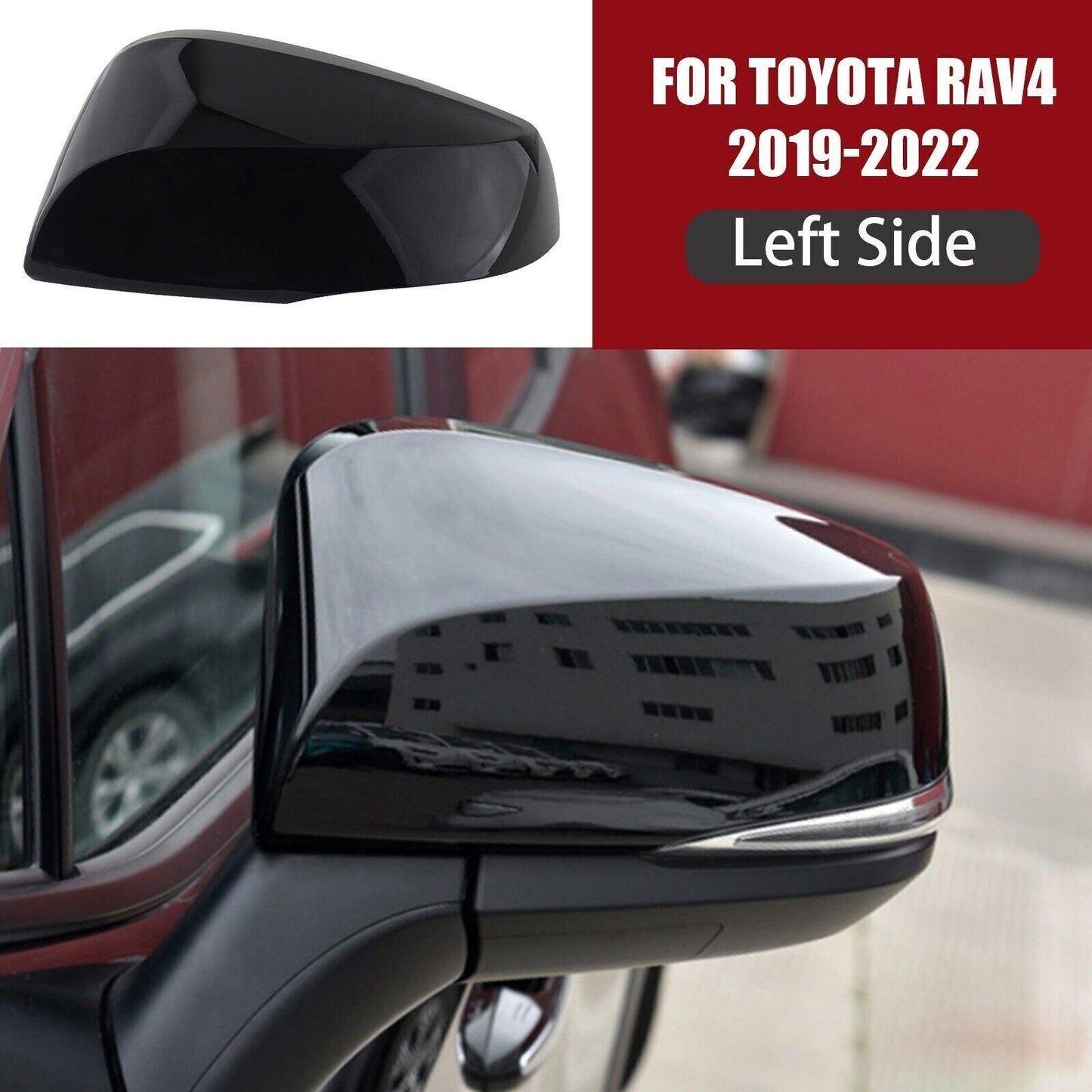 For 19-22 for Toyota RAV4 Left Driver Side Door Mirror Cover Cap New Replacement