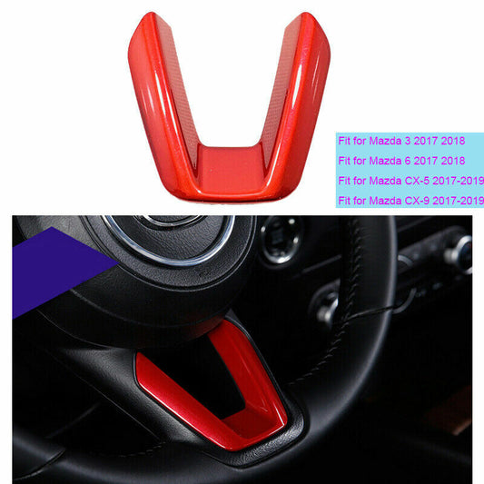 Red ABS Steering Wheel Center Trim Cover Fit for Mazda3 Mazda6 Cx-5 CX-4