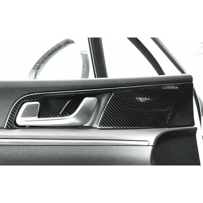 for Kia K5 21-2024 Carbon Fiber Steel Inner Door Handle Bowl frame Cover Trim 4X