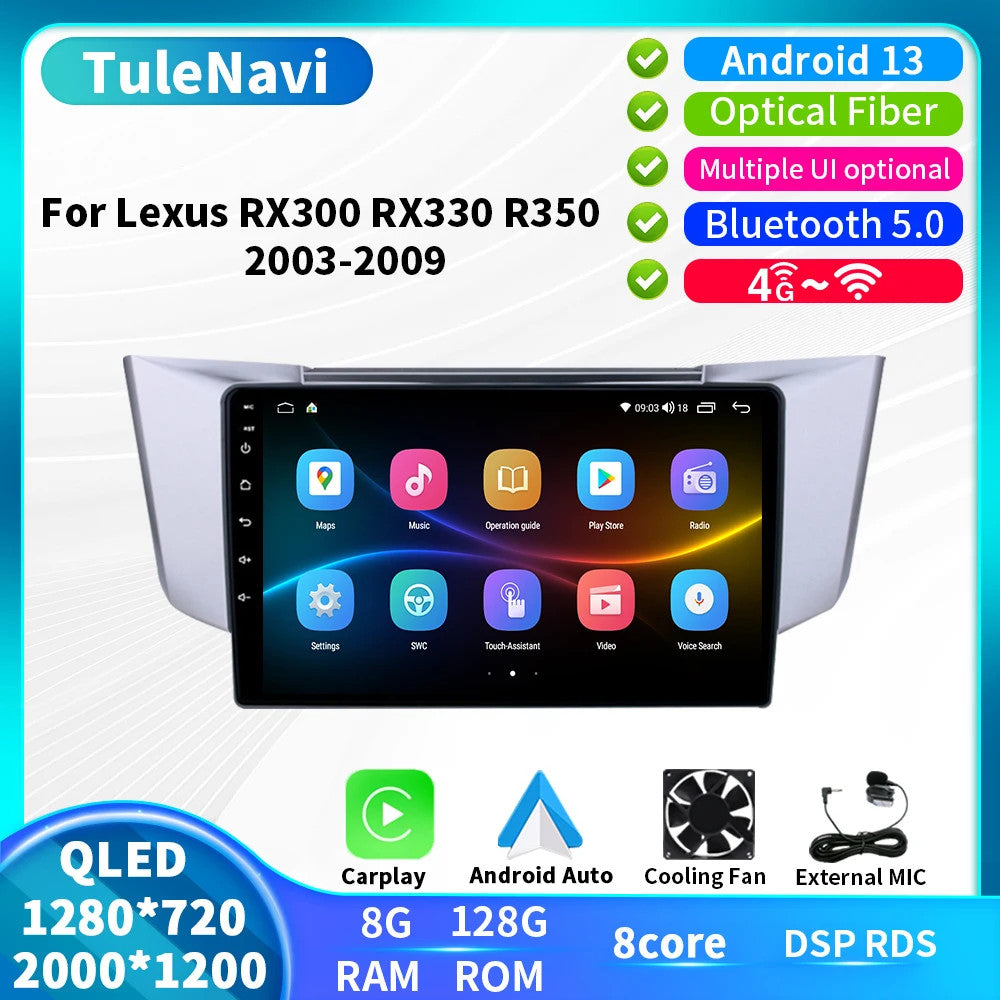 Car Radio for Lexus RX300 RX330 RX350 RX400H Stereo GPS Multimedia Player Screen
