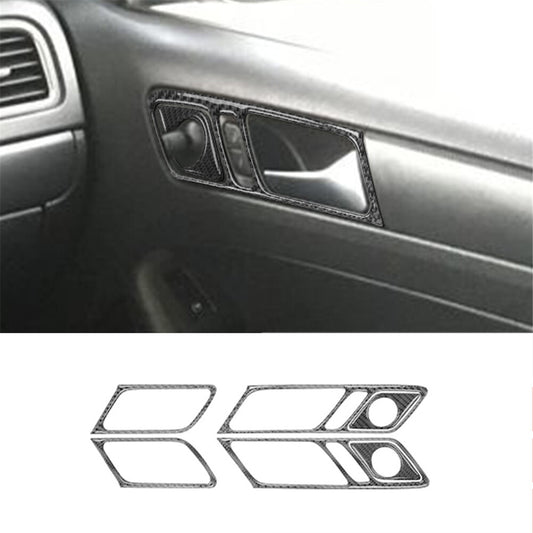 Carbon Fiber Door Handle Cover Trim for Volkswagen for Jetta Sedan 2011-2014 TypeB