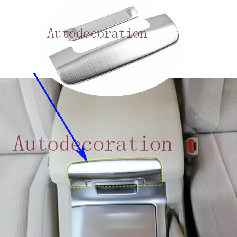Silver Titanium Console Armrest Box Cover Trim for Toyota for Land Cruiser 2008-2021