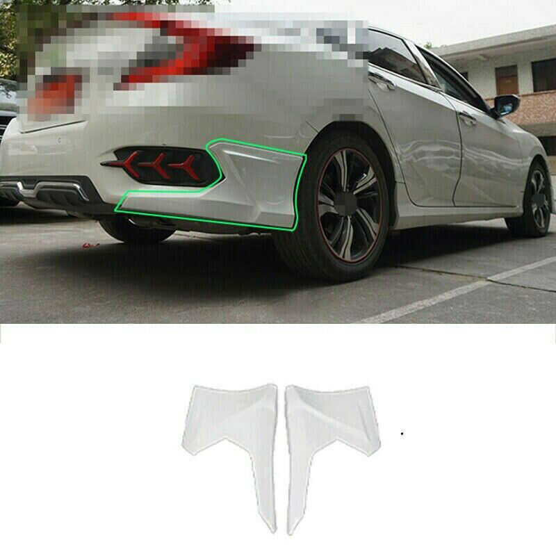 for Honda for Civic Sedan 2016-2021 White Rear Bumper Splitter Lip spoiler Protector