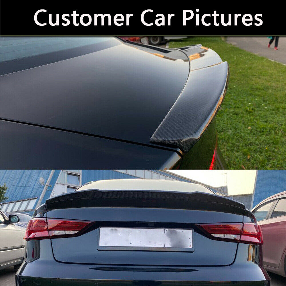 Carbon Fiber Rear Trunk Spoiler Lid Wing Lip for Audi A3 S3 Sline RS3 2014-2019