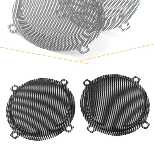 Wired Punched Steel Mesh Speaker Grills Black Fit for Harley Davidson Electra Glide