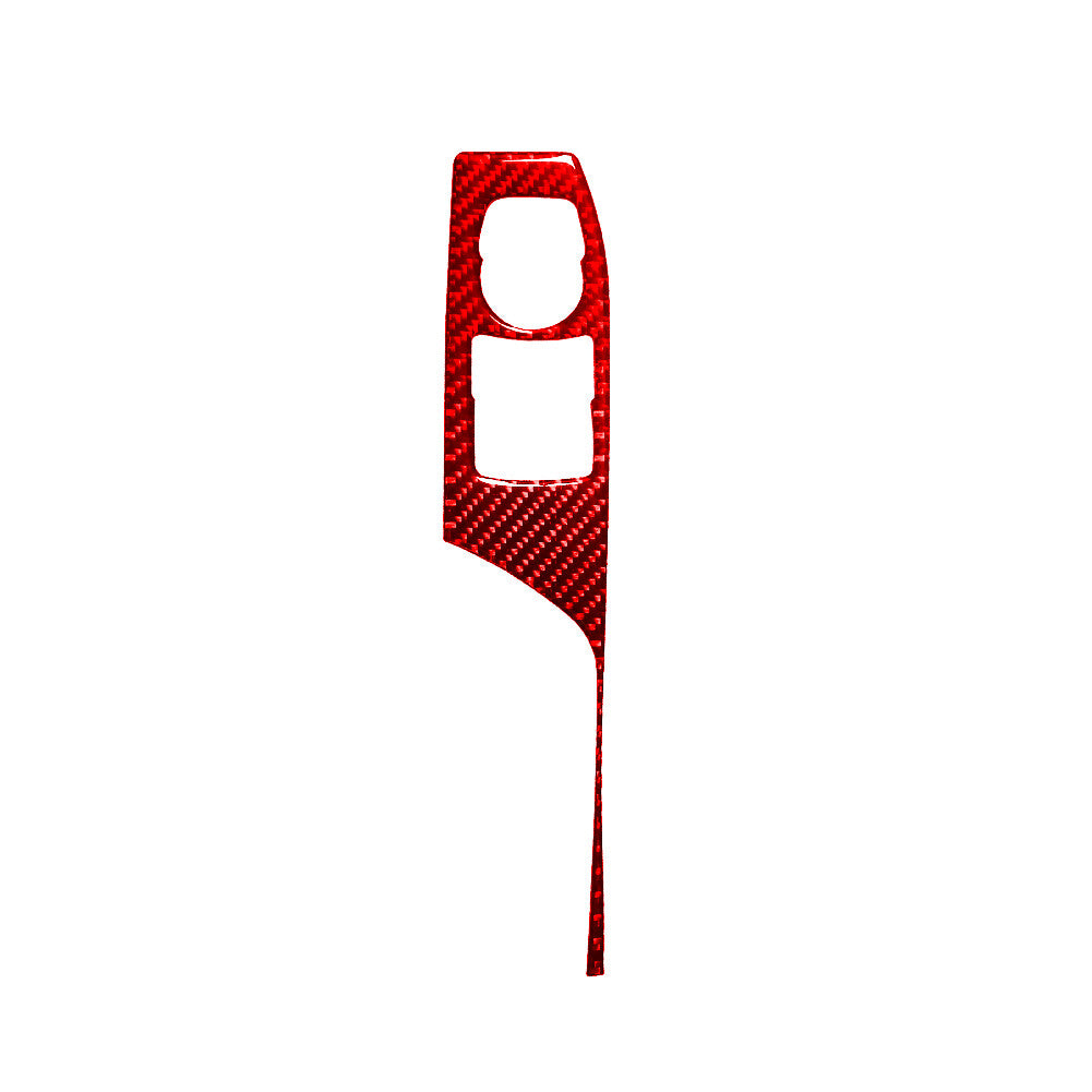 Window Lift Panel Trim Cover Bezel for Chevrolet Camaro 16-18 Carbon Fiber Red