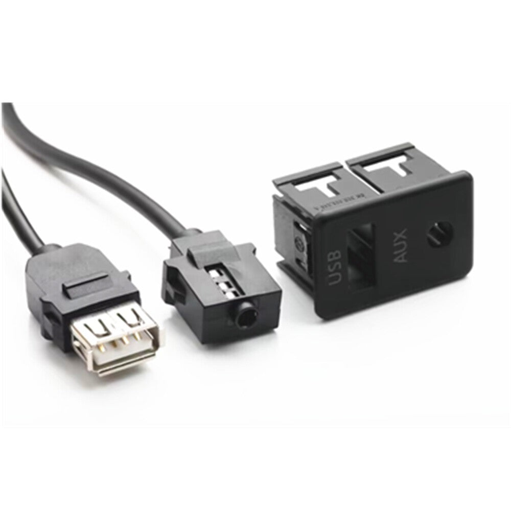 1x New Car Dash Mount AUX USB Port Panel Auto Boat Extension Cable Adapter 15CM