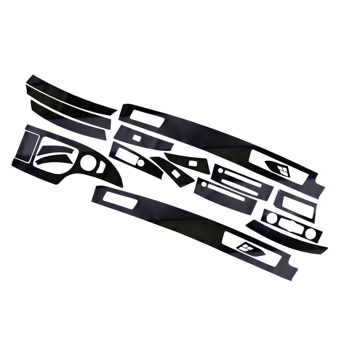 5D Interior Center Console Sticker Decal Set Fit for BMW 5 Series E60 2003-2007