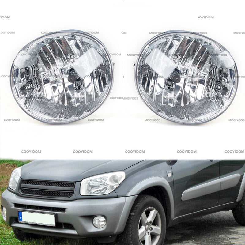 1 Pair New for Toyota RAV4 2004-2005 Front Bumper Fog Light clear lens with bulb