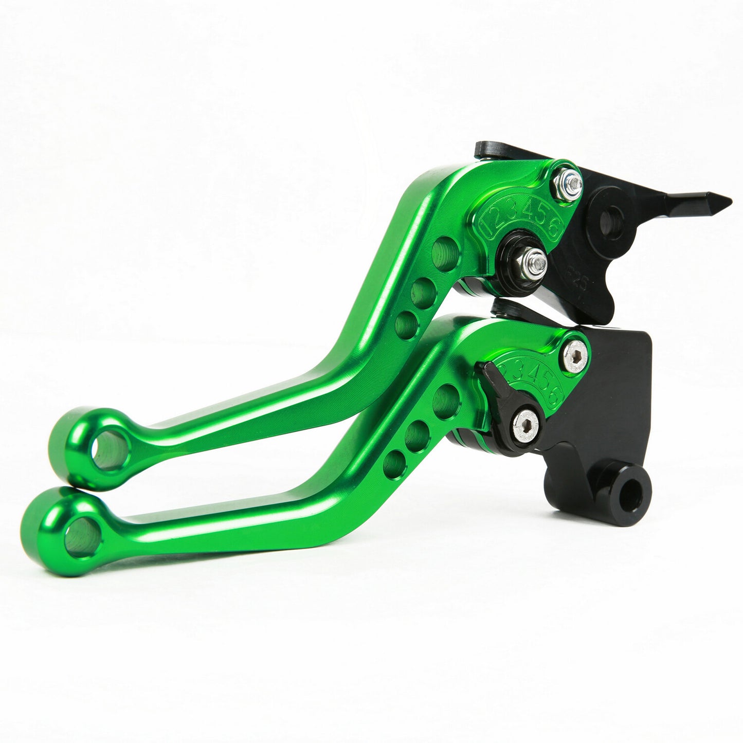 for Kawasaki ZX6R ZX636 2007-2018 Short Clutch Brake Levers CNC Green US 14 15