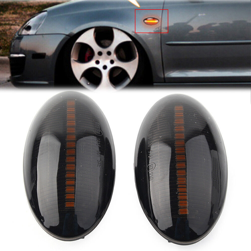 LED Sequential Dynamic Side Marker Turn Signal Blinker Light Black for Suzuki US