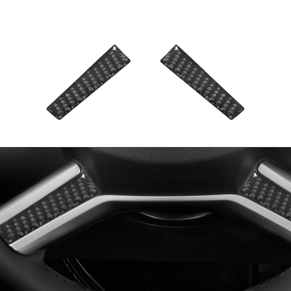2X Carbon Fiber Steering Wheel Chin Trim for Mercedes R-Class 2009-2012