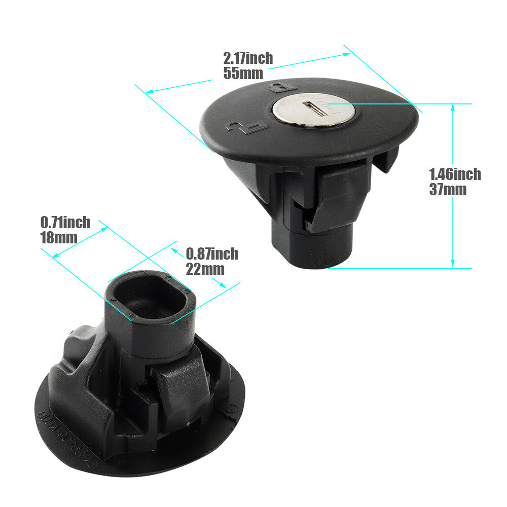 Locking fuel/gas cap fuel tank plug with 2 keys for Ford F150 Escape Focus 10-12