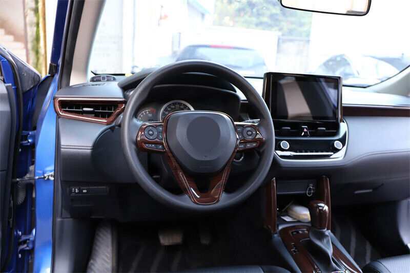 for Toyota for Corolla Cross 22-24 1P Peach Wood Steering Wheel Moulding Cover Trim
