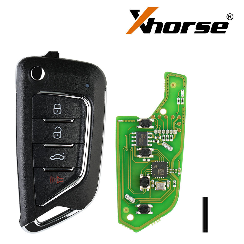 5Pcs XKCD02EN Wire Remote Key Fit for Cadillac Style Filp 4 Buttons HK