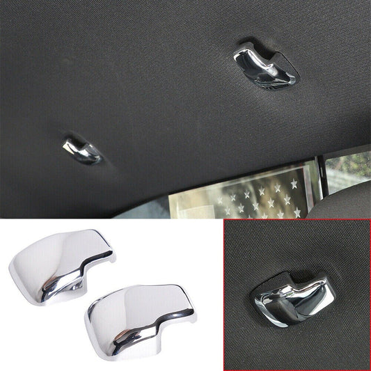 Chrome ABS Car Rear Roof Hook Decoration Cover Trim For T@yota T@coma 2016-2020
