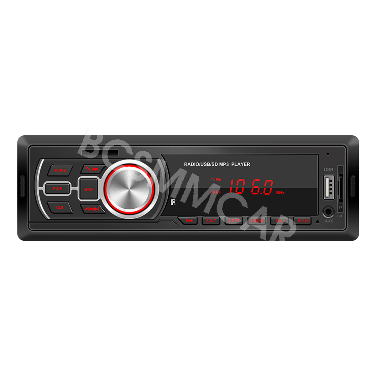 Single DIN Car Stereo Head Unit MP3 Audio Player BT AUX USB FM Radio In-dash