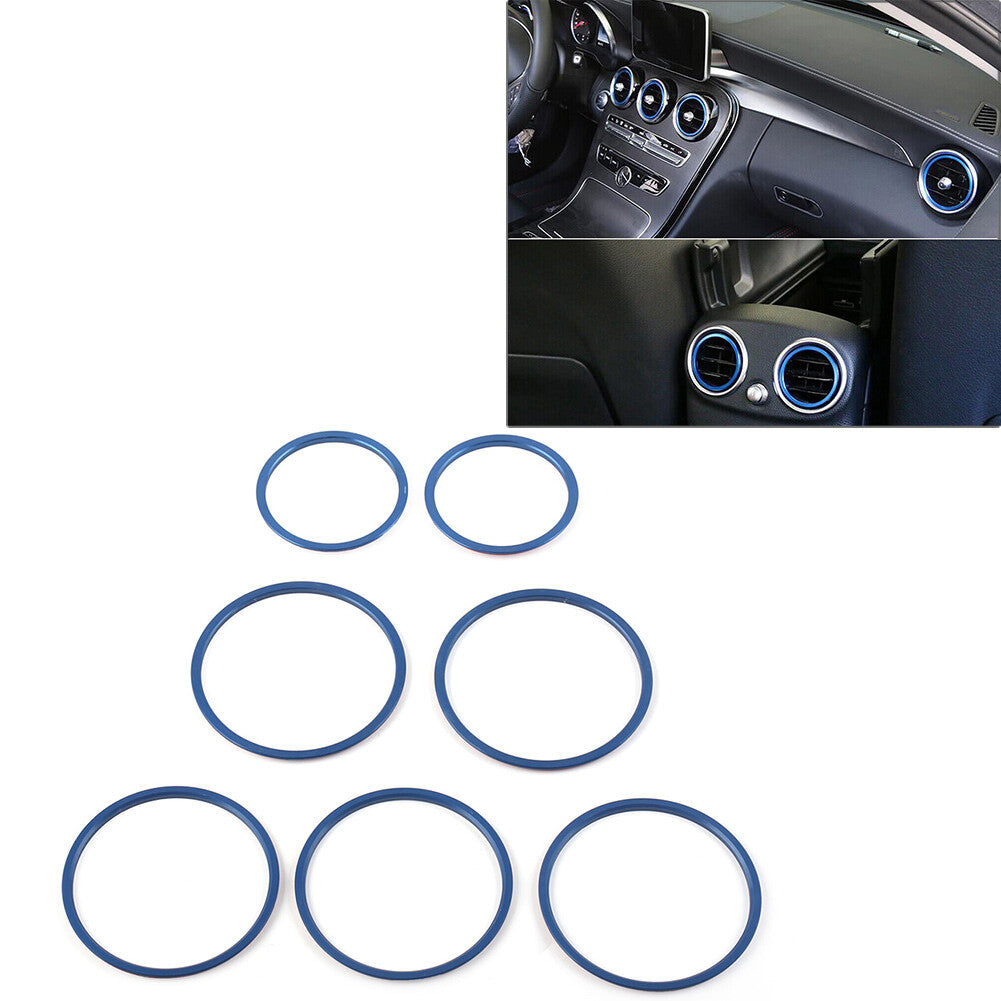 Air Vent Outlet Inner Ring Cover Trim Fit for Benz C Class W205 GLC Class X253 Blue