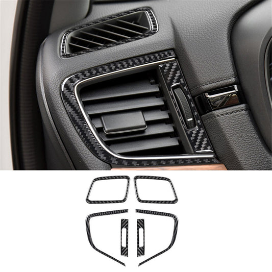 6Pcs Carbon Fiber Interior Air Vent Outlet Cover Trim for Honda CR-V 2017-2021