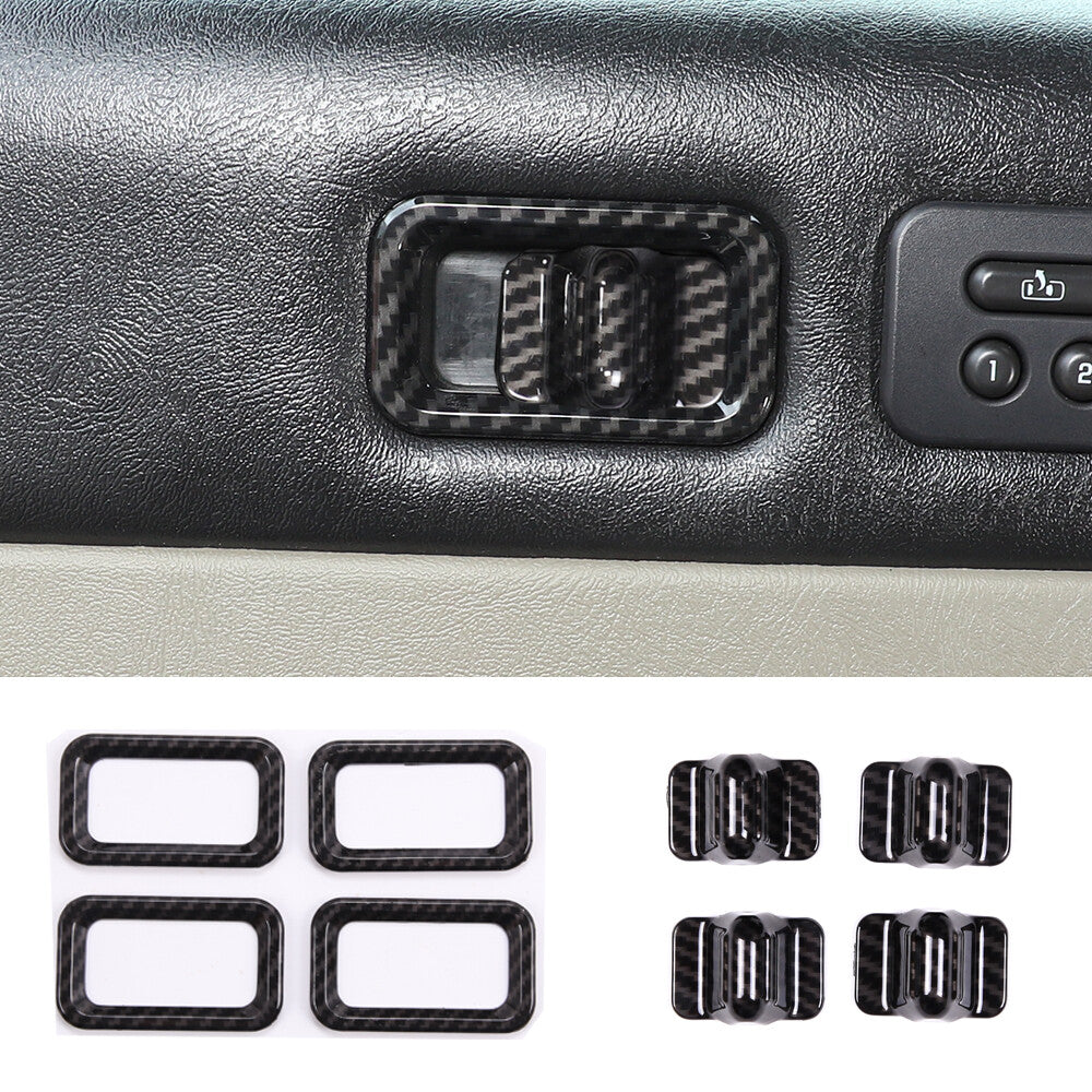 Blue alloy rearview mirror adjustment and volume knob rings for Toyota Tacoma 16-19 USA