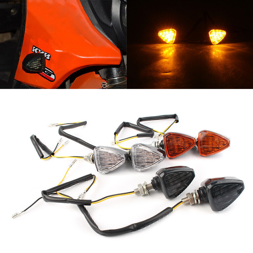 LED Amber Turn Signal Lights Indicator Lamp Blinker Fit for Suzuki Clear Motorcycle