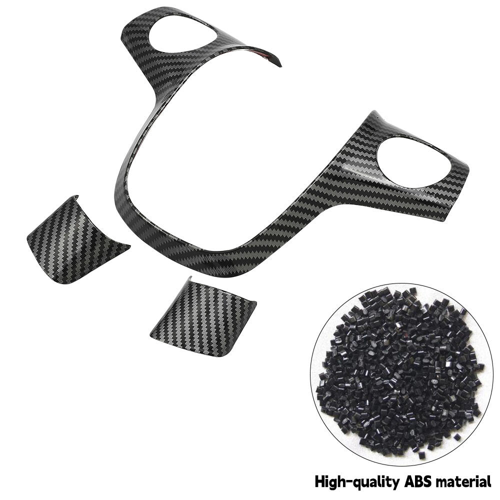 Steering Wheel Cover Trim for 12-14 for Ford Focus MK3,13-15 for Ford Kuga Carbon Fiber