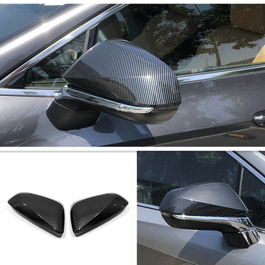 2P Carbon Fiber Side Door Mirror Cover Trim Decor for Lexus RX350 RX450H 2016-24
