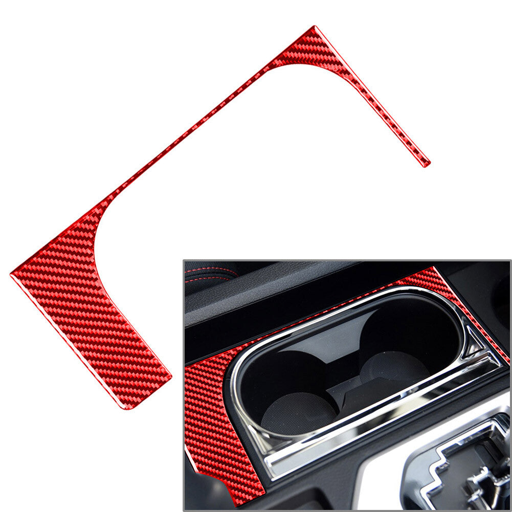 for Toyota Tundra 14-21 RHD Carbon Fiber Center Console Water Cup Holder Cover