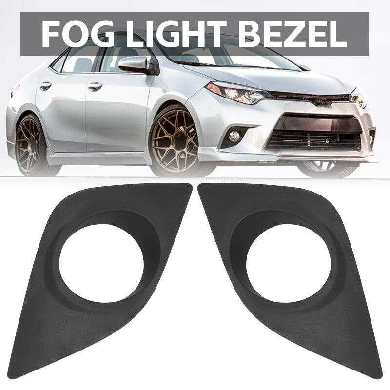 2x Front Bumper Fog Lights Bezel Cover Left+Right For 2014-2016 for Toyota for Corolla