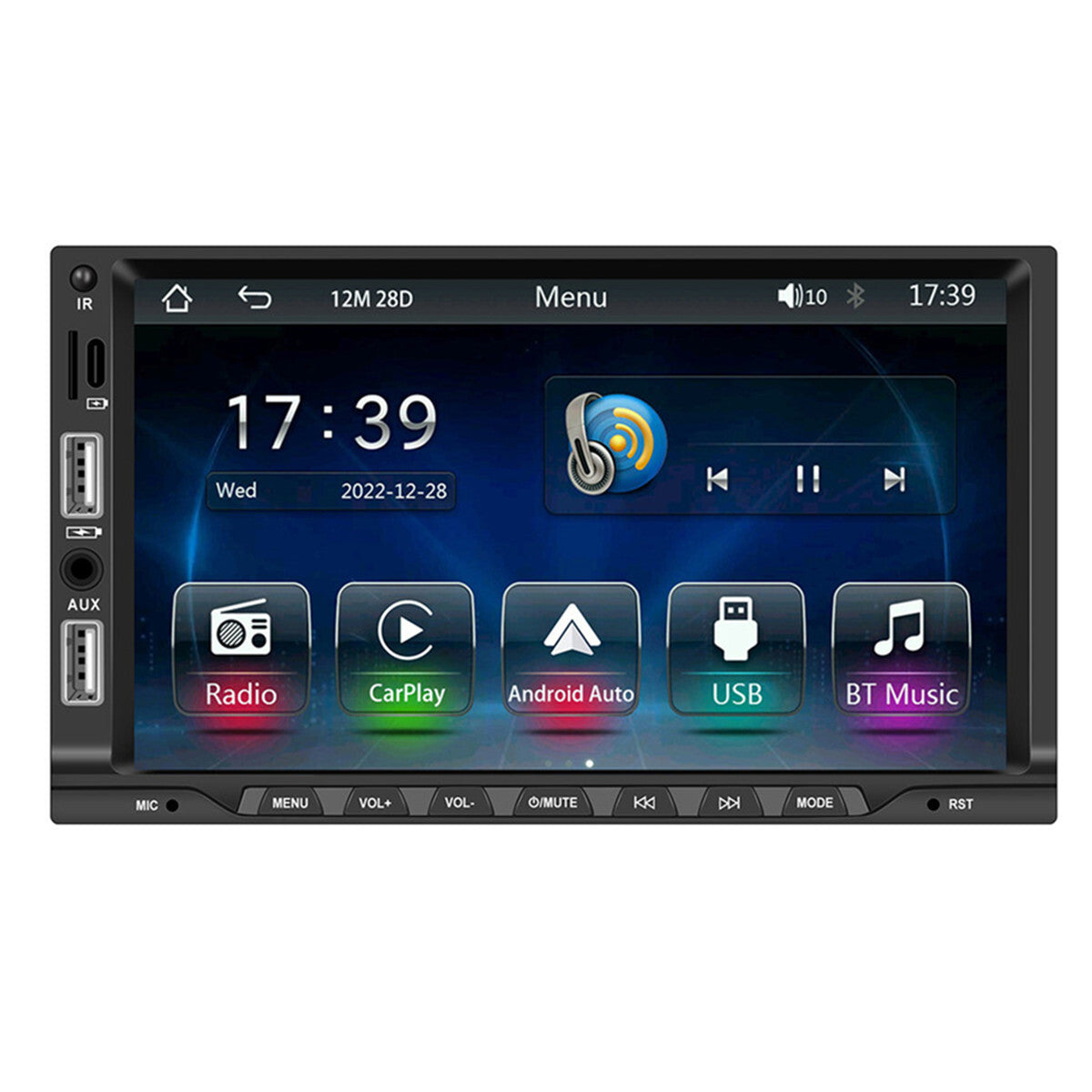 7in HD Touch Screen Car Wireless CarPlay Android Auto Radio Bluetooth AUX 2 DIN