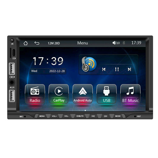 7in HD Touch Screen Car Wireless CarPlay Android Auto Radio Bluetooth AUX 2 DIN