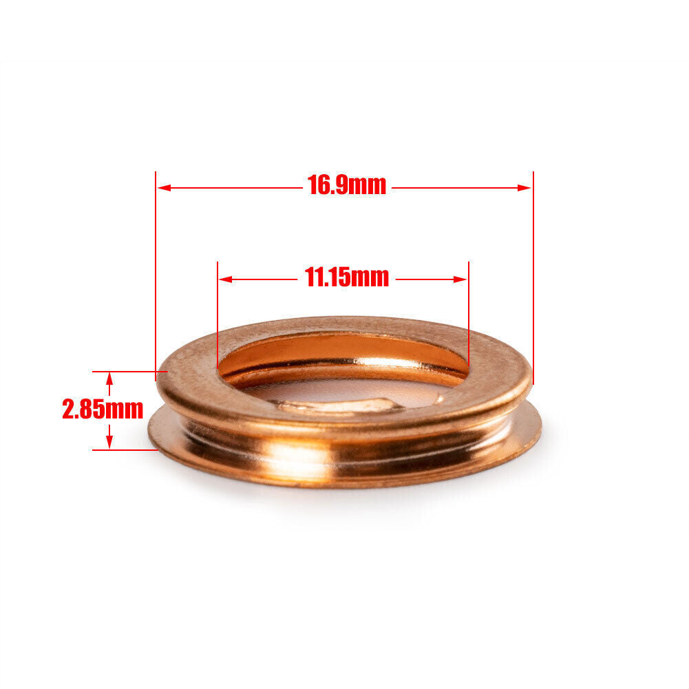 100-piece pack of metal oil drain plug crushing washing machine gaskets for Nissan for Infiniti 11026-JA00A