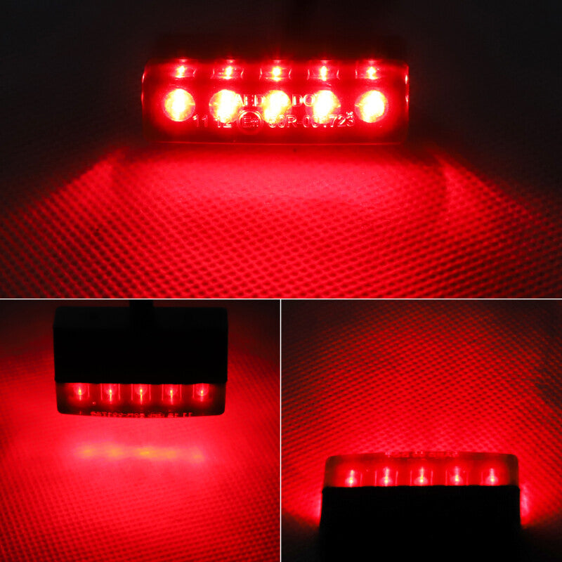 2X LED Universal Motorcycle Rear Tail Brake Light Running for Mini Lamp E11 12V