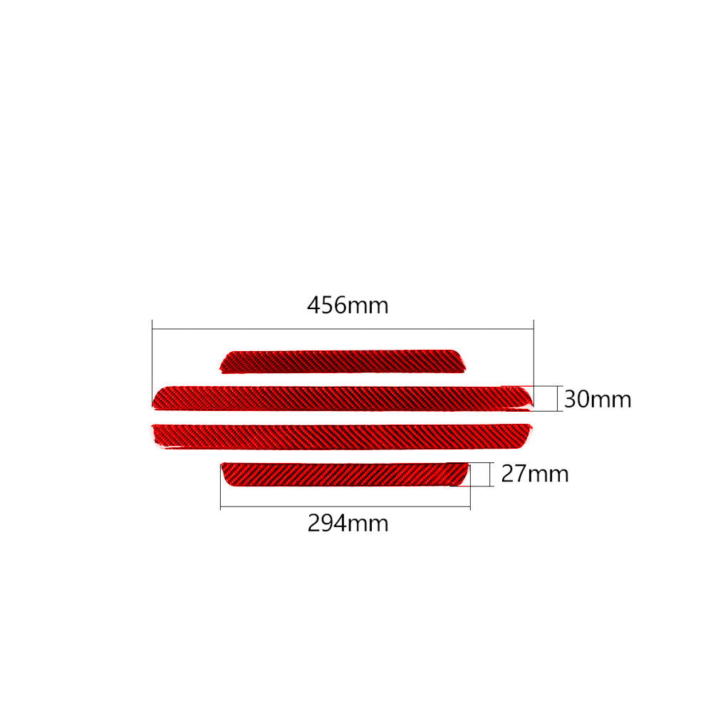 Red carbon fiber entry strip decorative trim for Audi A6 A7 2012-2018