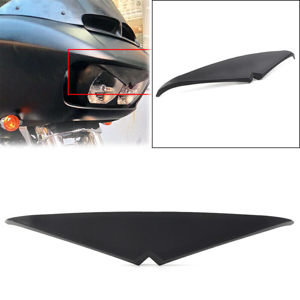 Headlamp Headlight Eyebrow Eyelid Trim Black Fit for Harley Road Glide FLTRX FLTRU
