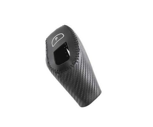 Carbon Fiber Leather Central Console Gear Shift Knob Trim for Cadillac XT4 20-22
