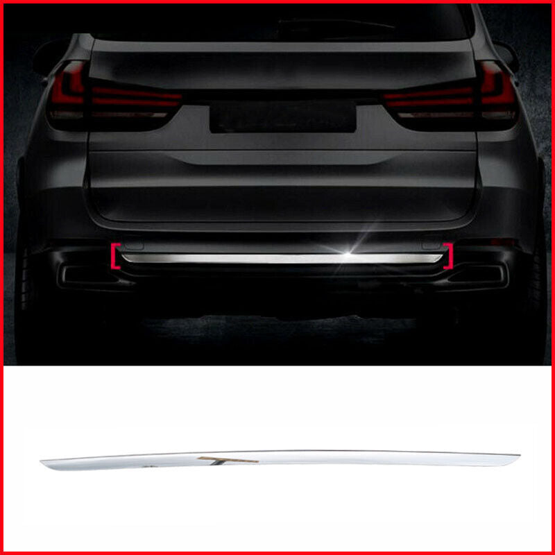 for BMW X5 F15 2014-2017 Chrome Style Outer Rear Bumper Lower Cover Strip Trim