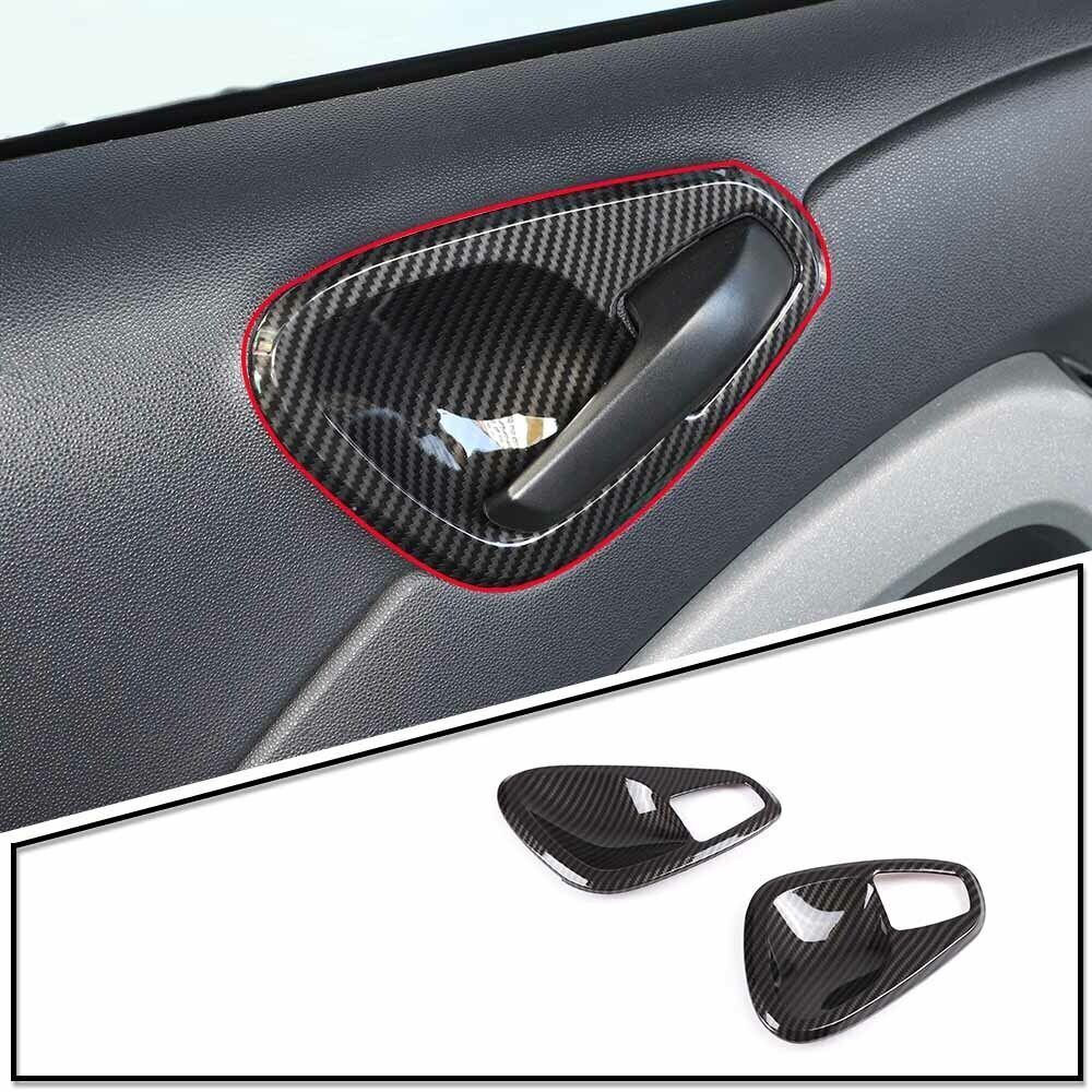 Carbon Look Interior Door Handle Bezel Frame Fits for Smart Fortwo 451 2010-2014