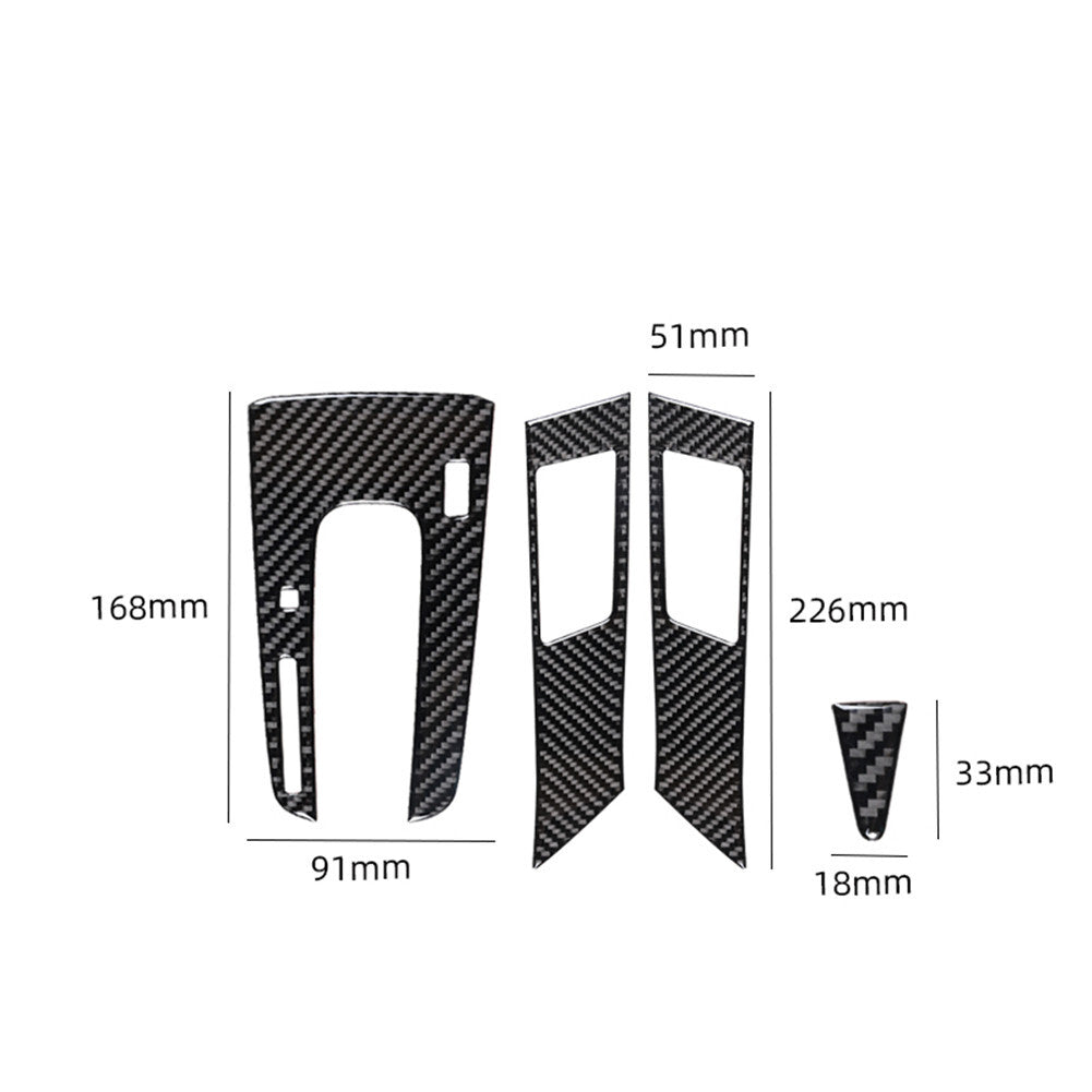 4Pcs Carbon Fiber Interior Gear Shift Panel Cover Trim for Honda CR-V 2017-2021
