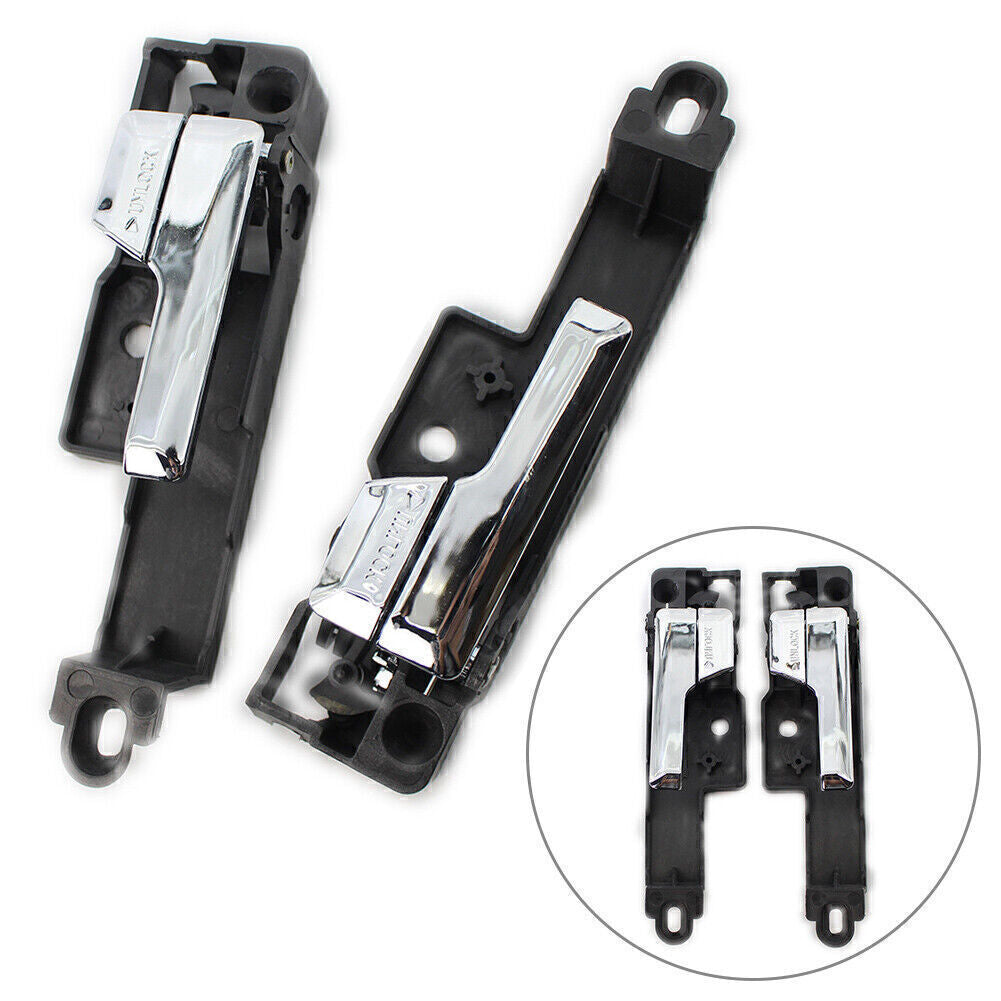 2x Chrome Interior Door Handle Front Left  Right Set for Ford Fusion 2006-2012